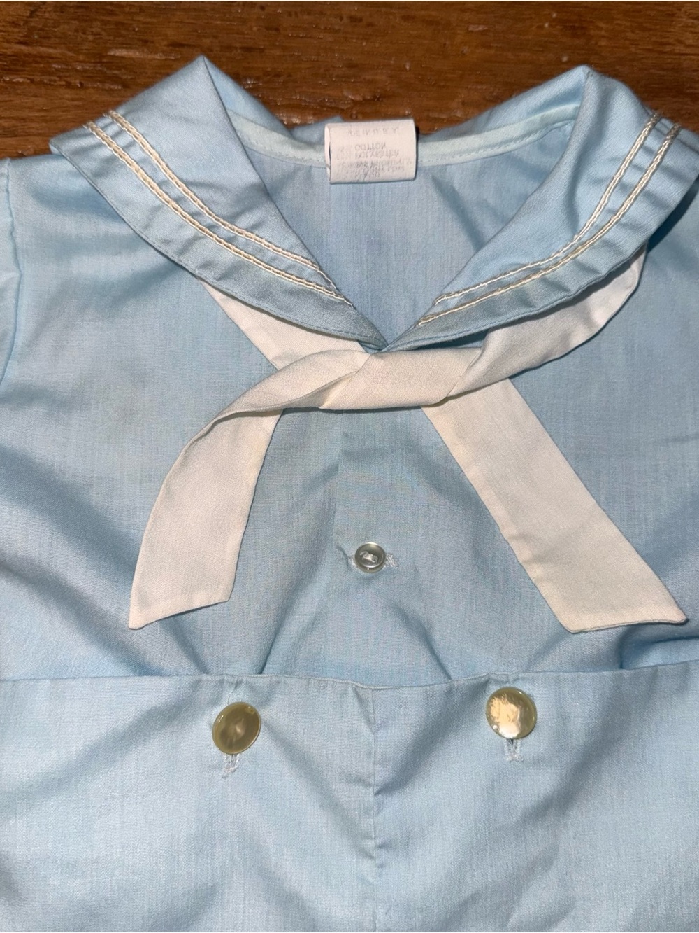 Bryan Vintage Baby Boys Blue Sailor Suit Size 3-6 month - Picture 2 of 4